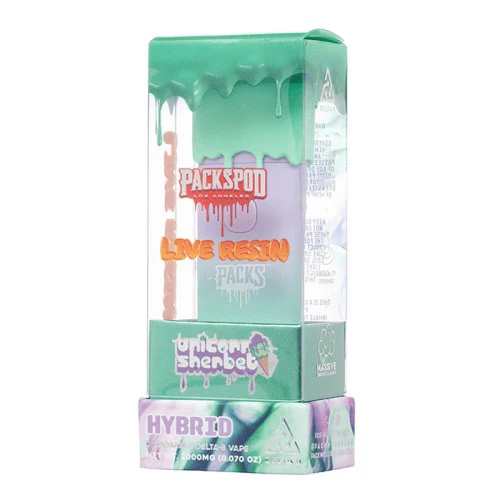 Packwoods Pack.spod Del.ta-8 Li.ve Res.in Disp.osable Unicorn Sherbet - Image 1
